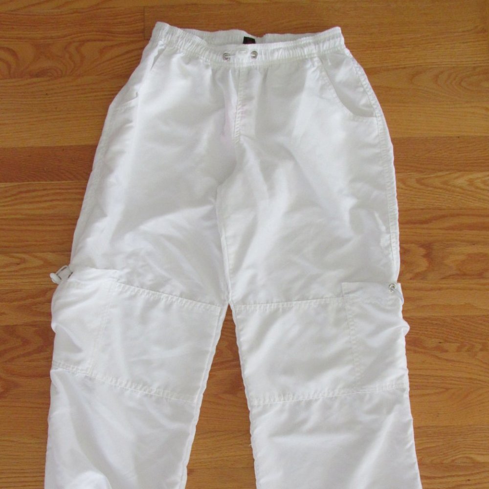 URBAN GROOVE BOY'S GIRL'S SIZE M PANTS WHITE ATHLETIC SKATEBOARD CARGO HIP HOP